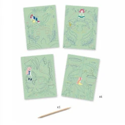 DJECO Krasfolie Kaarten Fantasie 6 Jr+ -Speelgoedverkoop DJECOkraskaartenFantasiedj09719b 1