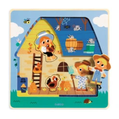 DJECO Puzzel 3 Lagen Chez Moo 18 Mnd -Speelgoedverkoop DJECOpuzzel3lagenchezmoo18mndDJ01482c