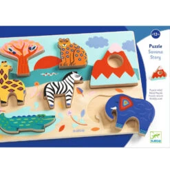 DJECO Puzzel Savana Story 12 Mnd+ -Speelgoedverkoop DJECOpuzzelSavanaStory12mnd DJ01068b