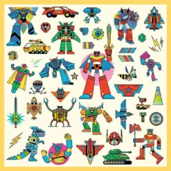 DJECO Stickers Robots Metallic 4 Jr+ -Speelgoedverkoop DJECOstickersRobotsmetallicDJ09276c