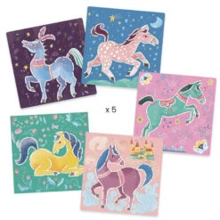 DJECO Tekensjablonen Paarden 4 Jr+ -Speelgoedverkoop DJECOtekensjablonenpaarden4jr DJ08915a