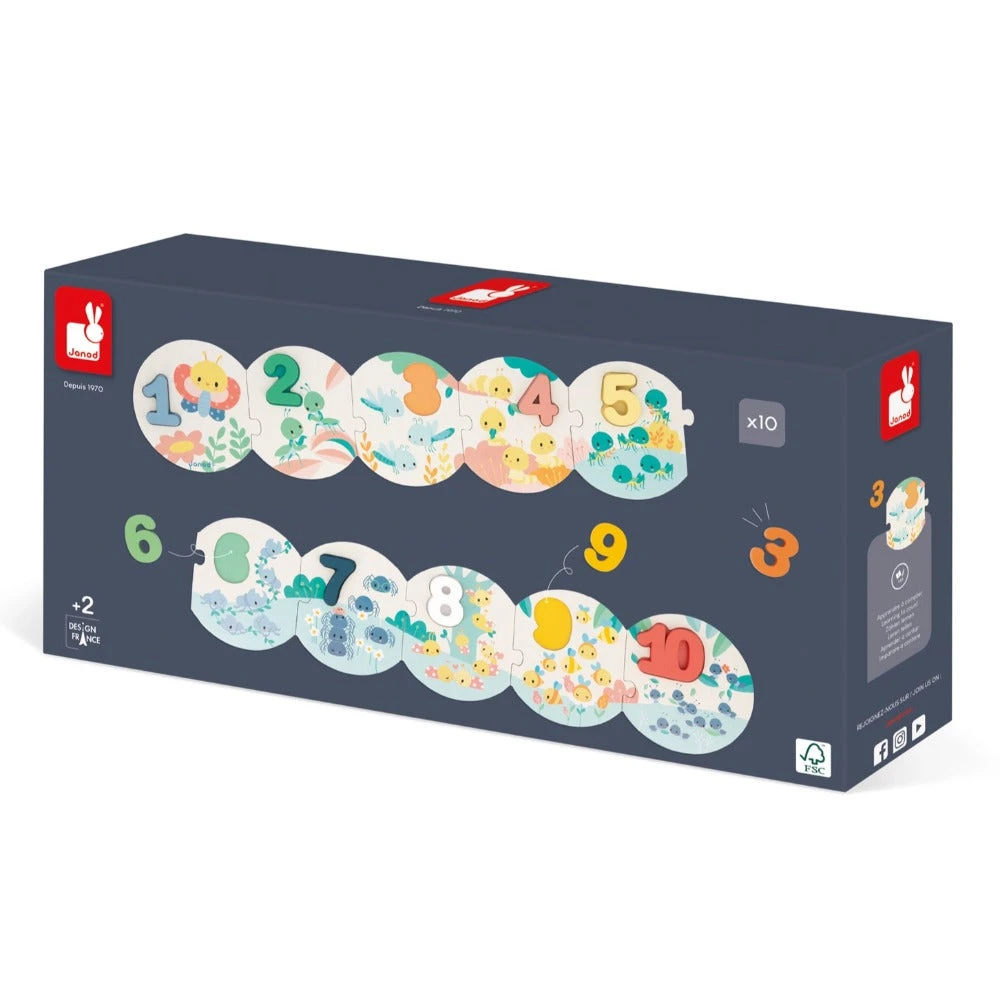 JANOD Mijn Eerste Puzzel Cijfers 2 Jr+ / 10 Stks 3 JANOD Mijn Eerste Puzzel Cijfers 2 Jr+ / 10 Stks