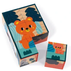 JANOD X WWF Blokpuzzel Dieren Jong 12mnd+ / 6 Stks