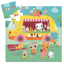 DJECO Puzzel Ice Cream Truck 2 Jr / 16 Stks -Speelgoedverkoop djeco puzzel icec cream truck dj07264b puzzel