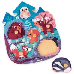 JANOD Knoppuzzel Bos 18 Mnd+ -Speelgoedverkoop janod knopuzel bos 117097 c