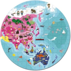 JANOD Puzzel Aarde 6 Jr/ 208 Stks -Speelgoedverkoop janod puzzelkoffer aarde 112926 b